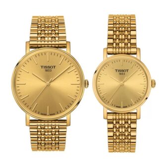 TISSOT ĐÔI – KÍNH SAPPHIRE – QUARTZ (PIN) – DÂY KIM LOẠI